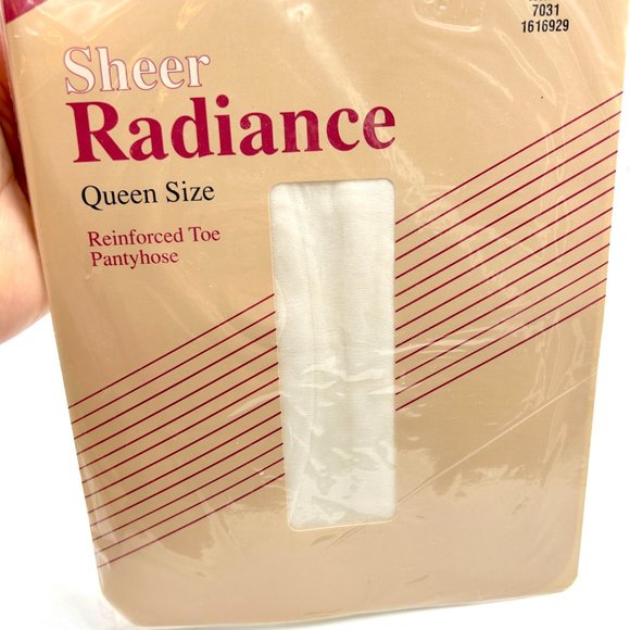 NEW 1990's White Plus Size Tights - Picture 2 of 5